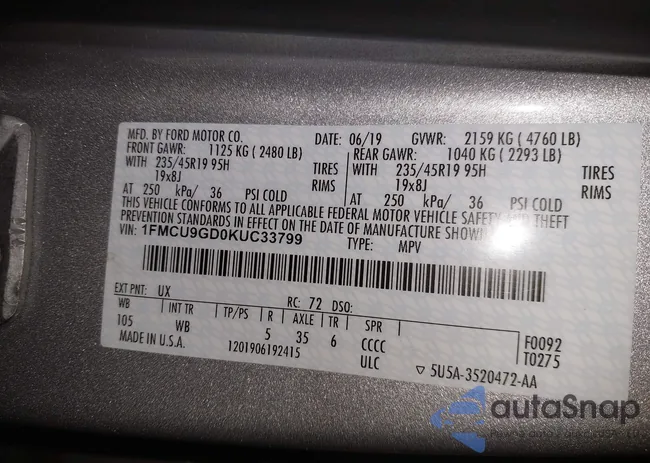 1FMCU9GD0KUC33799: 44183195