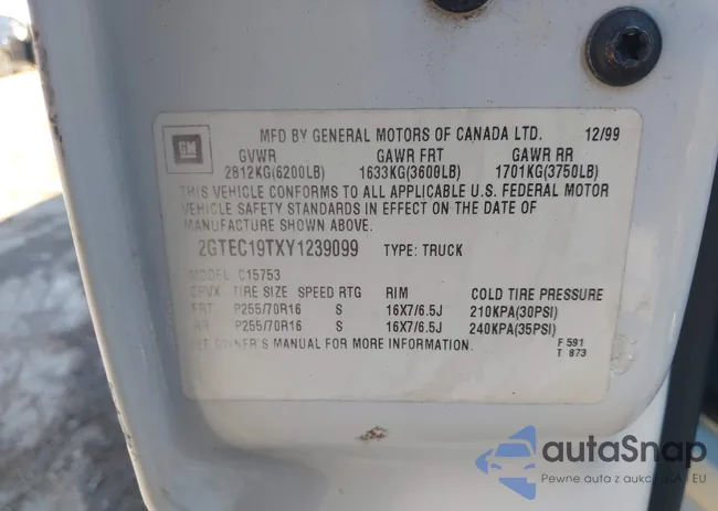 2GTEC19TXY1239099: 44183201