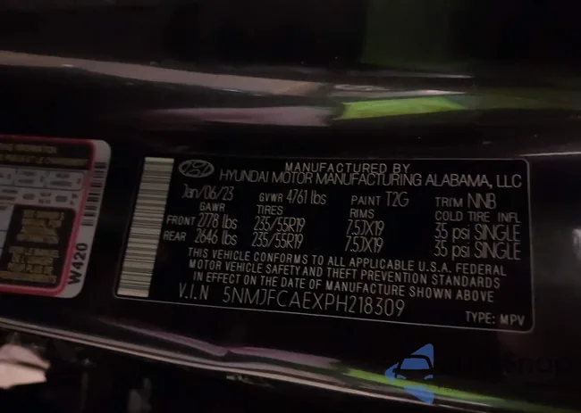 5NMJFCAEXPH218309: 44183225