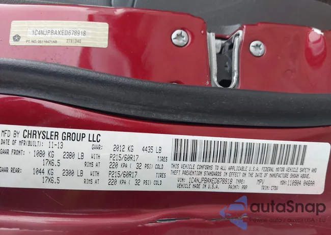 1C4NJPBAXED678918: 44183257