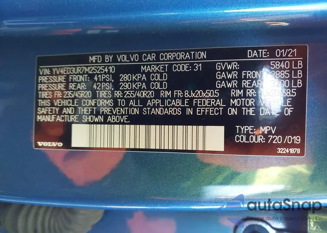 YV4ED3UR7M2525410: 44183391