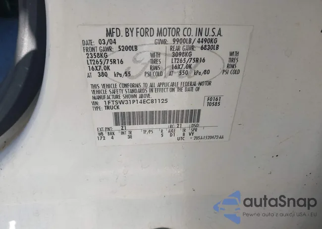 1FTSW31P14EC81125: 44184430