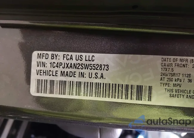 1C4PJXAN2SW552873: 44184446