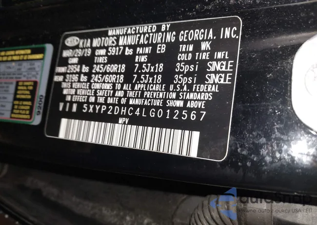 5XYP2DHC4LG012567: 44184479