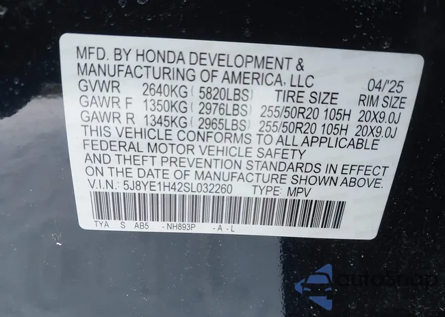 5J8YE1H42SL032260: 44184528