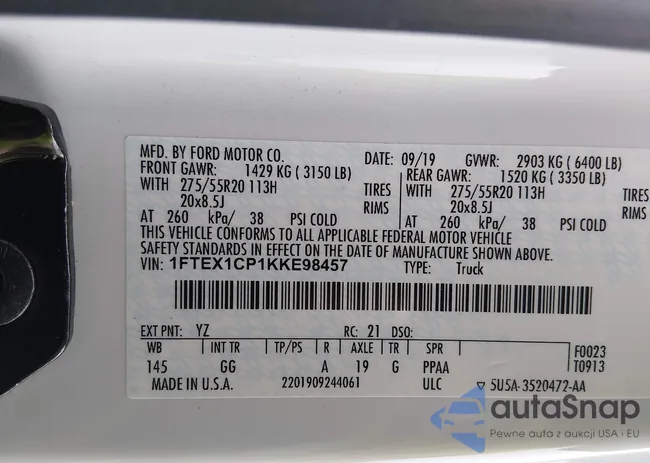 1FTEX1CP1KKE98457: 44184615