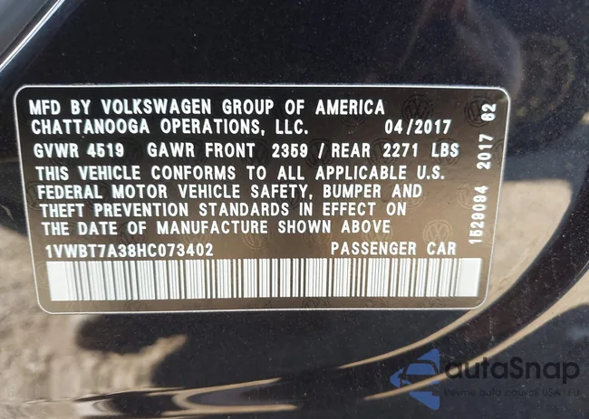 1VWBT7A38HC073402: 44184642