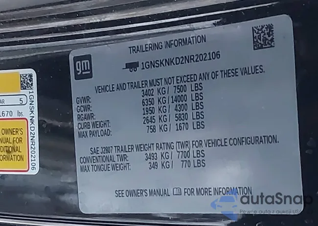 1GNSKNKD2NR202106: 44184717