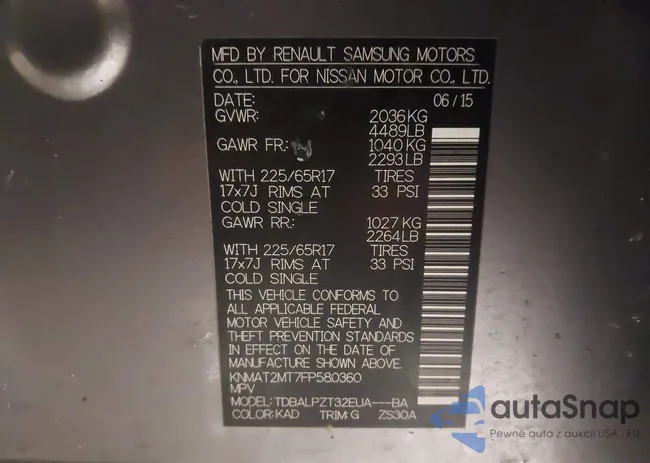 KNMAT2MT7FP580360: 44184732