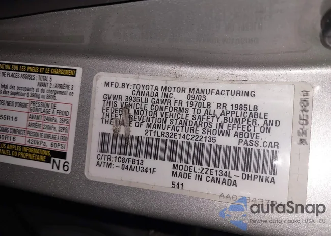 2T1LR32E14C222135: 44184733