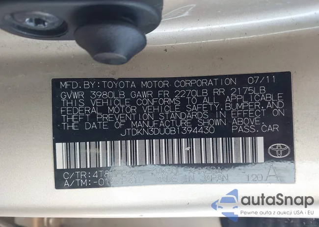 JTDKN3DU0B1394430: 44184754