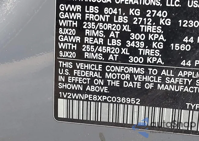 1V2WNPE8XPC036952: 44184769