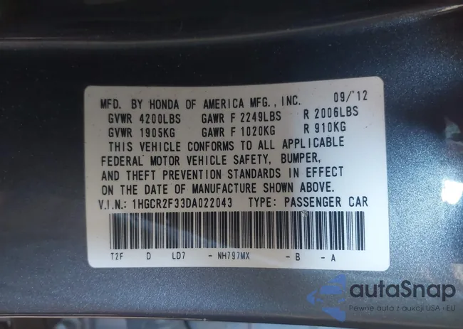 1HGCR2F33DA022043: 44184793