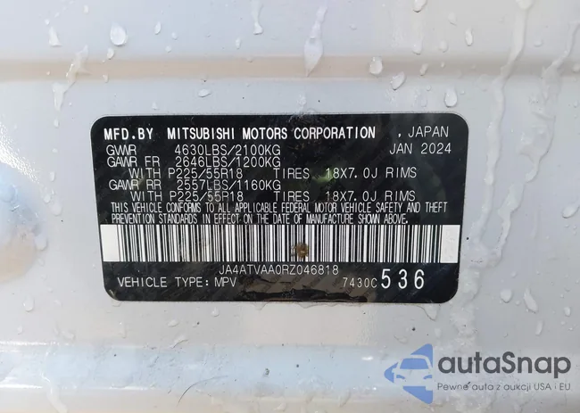 JA4ATVAA0RZ046818: 44184810