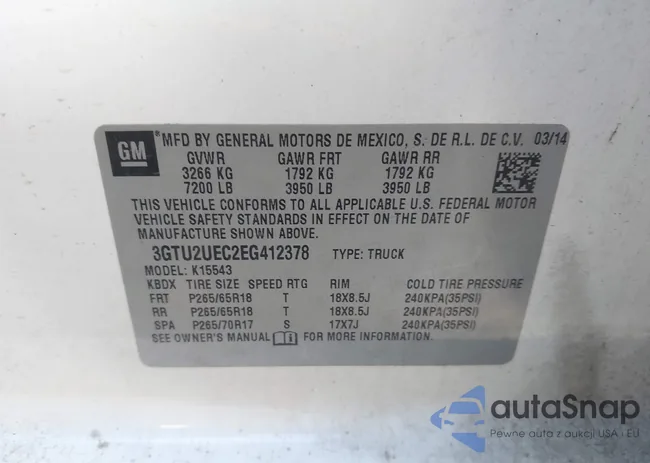 3GTU2UEC2EG412378: 44184866