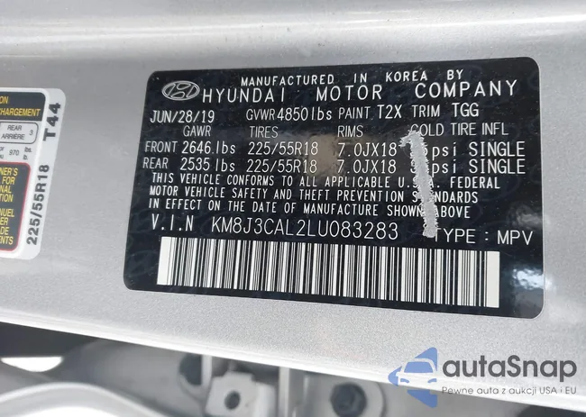 KM8J3CAL2LU083283: 44184886