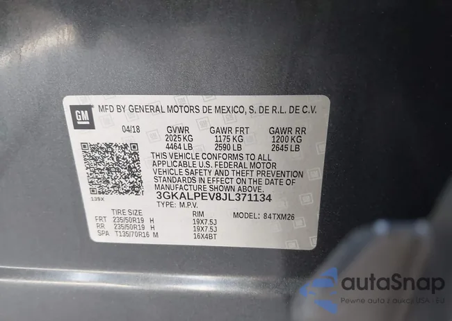 3GKALPEV8JL371134: 44184906