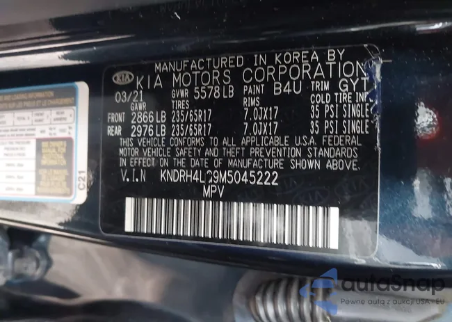 KNDRH4LG9M5045222: 44184920