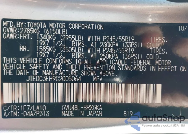 JTEDC3EH9C2005064: 44184927