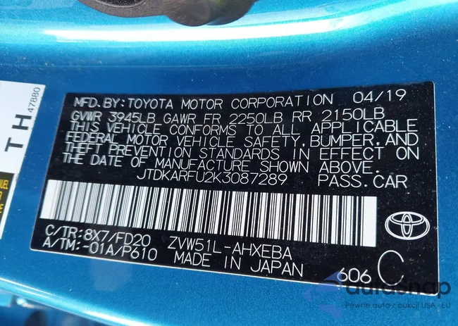 JTDKARFU2K3087289: 44184995