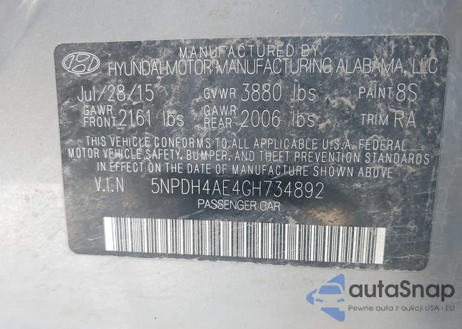 5NPDH4AE4GH734892: 44185005