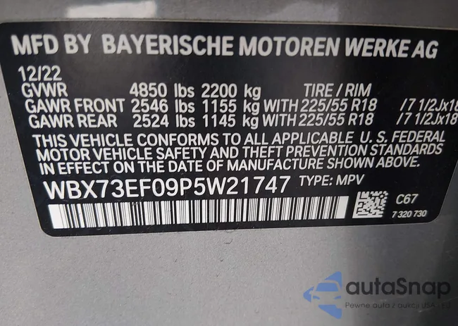 WBX73EF09P5W21747: 44184023