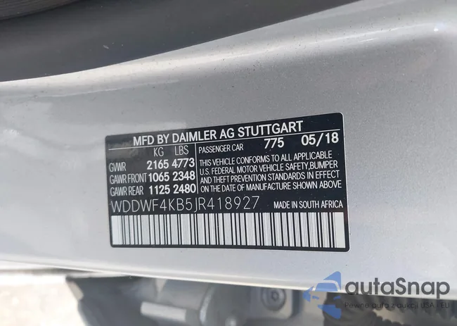 WDDWF4KB5JR418927: 44184070