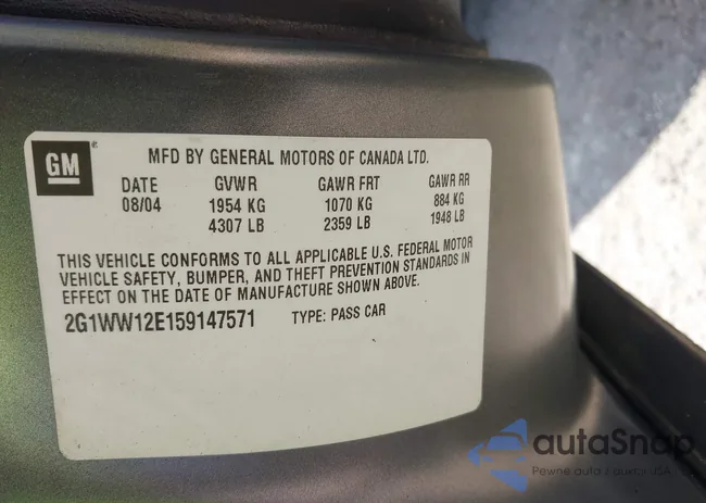 2G1WW12E159147571: 44184093