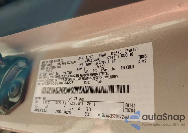 1FTEW1CG8JKC84227: 44184199