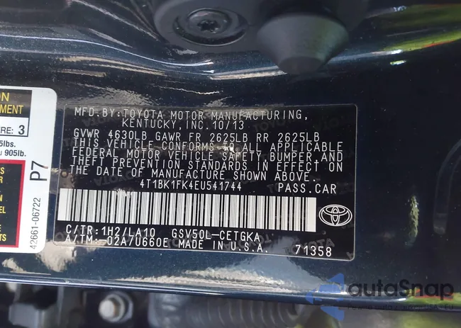 4T1BK1FK4EU541744: 44184245