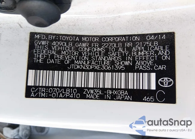 JTDKN3DPXE3061395: 44184273