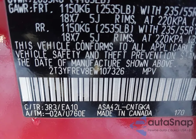 2T3YFREV8EW107326: 44184282