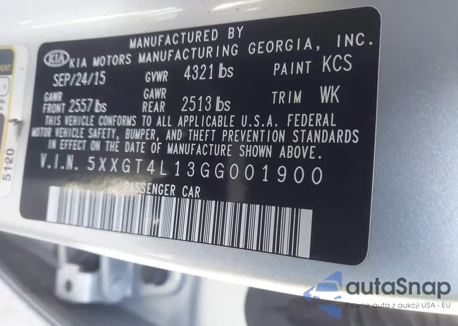 5XXGT4L13GG001900: 44184307