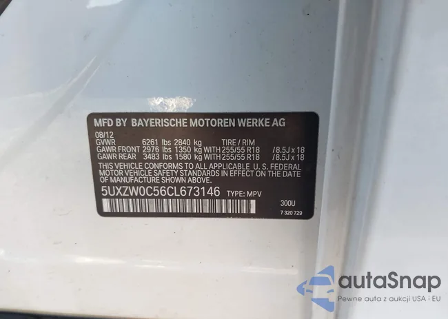 5UXZW0C56CL673146: 44184320