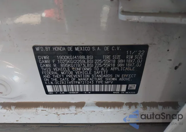 3CZRZ1H57PM721243: 44184346