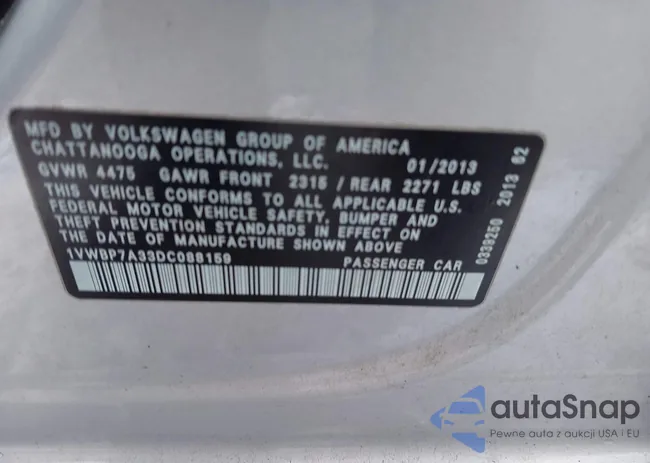 1VWBP7A33DC088159: 44184407