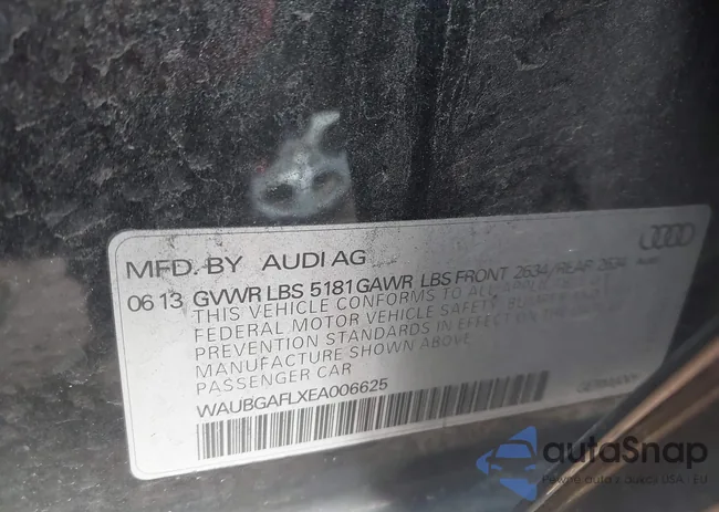 WAUBGAFLXEA006625: 44185426