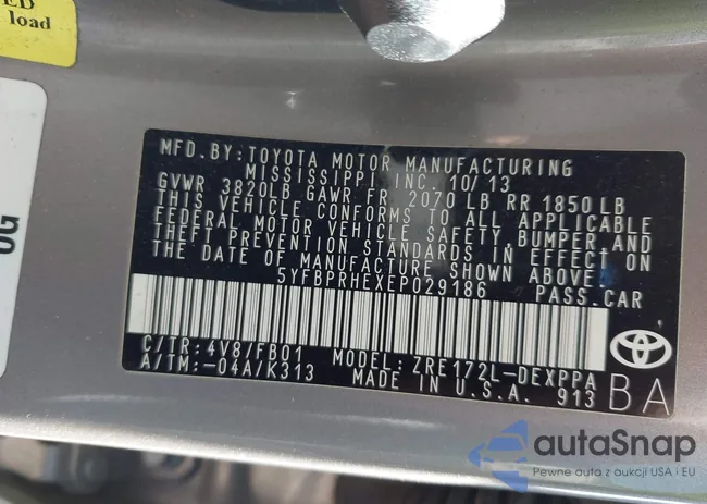 5YFBPRHEXEP029186: 44185441