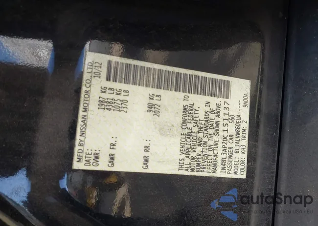 1N4BL3AP2DC151137: 44185442