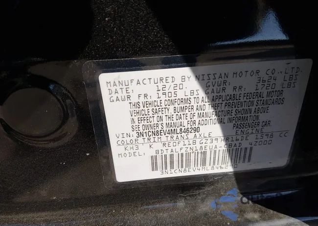 3N1CN8EV4ML846290: 44185562