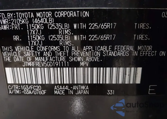 JTMRFREV5GD191111: 44185565