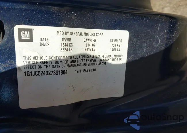 1G1JC524327391804: 44185571