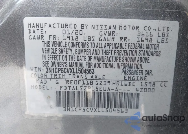 3N1CP5CVXLL504563: 44185573