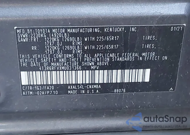 4T3R6RFVXMU031366: 44185588