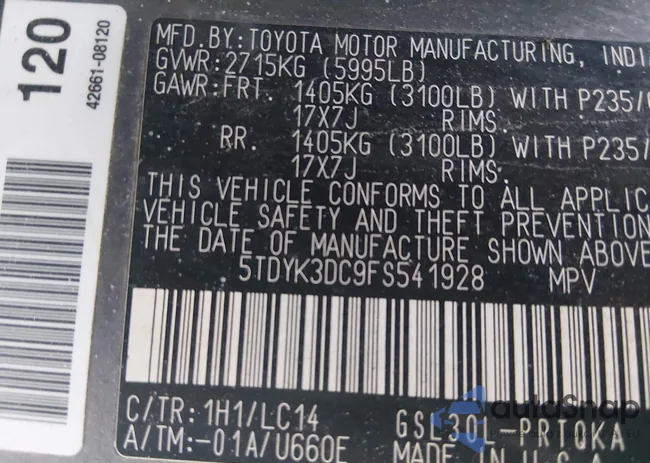 5TDYK3DC9FS541928: 44185590