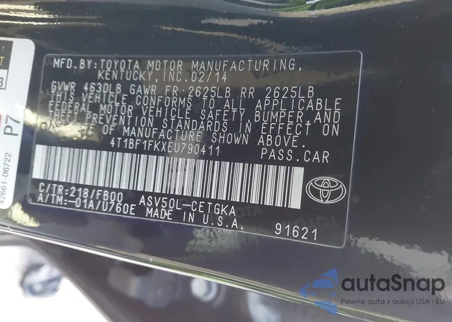 4T1BF1FKXEU790411: 44185632