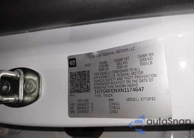 1GTG6FENXN1174647: 44185693