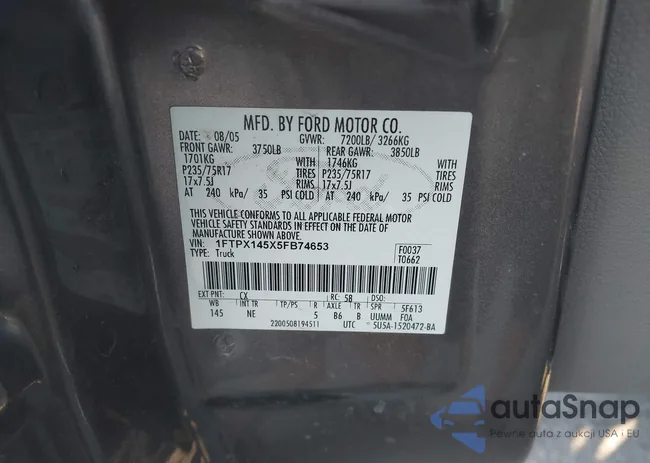 1FTPX145X5FB74653: 44185730