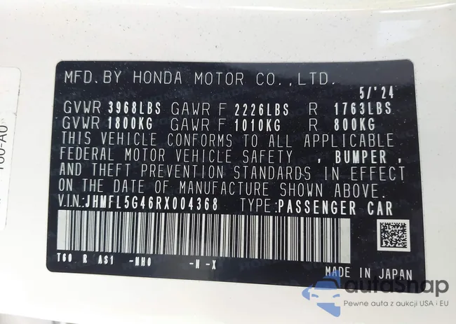 JHMFL5G46RX004368: 44185778