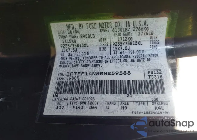 1FTEF14N8RNB59588: 44185809